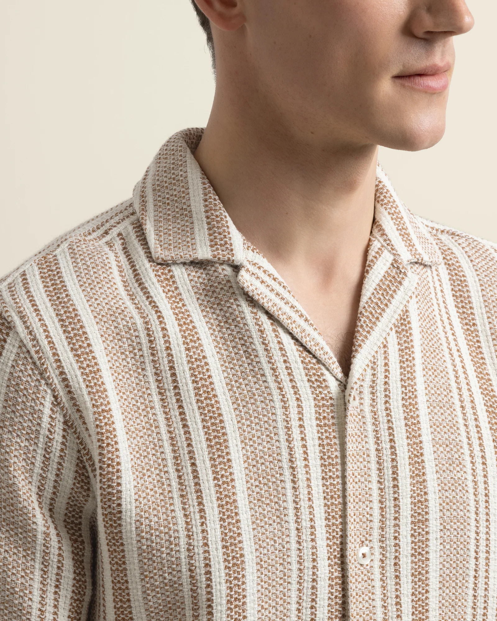 Olsen - Waffle Stripe Short Sleeve Shirt - Image 17
