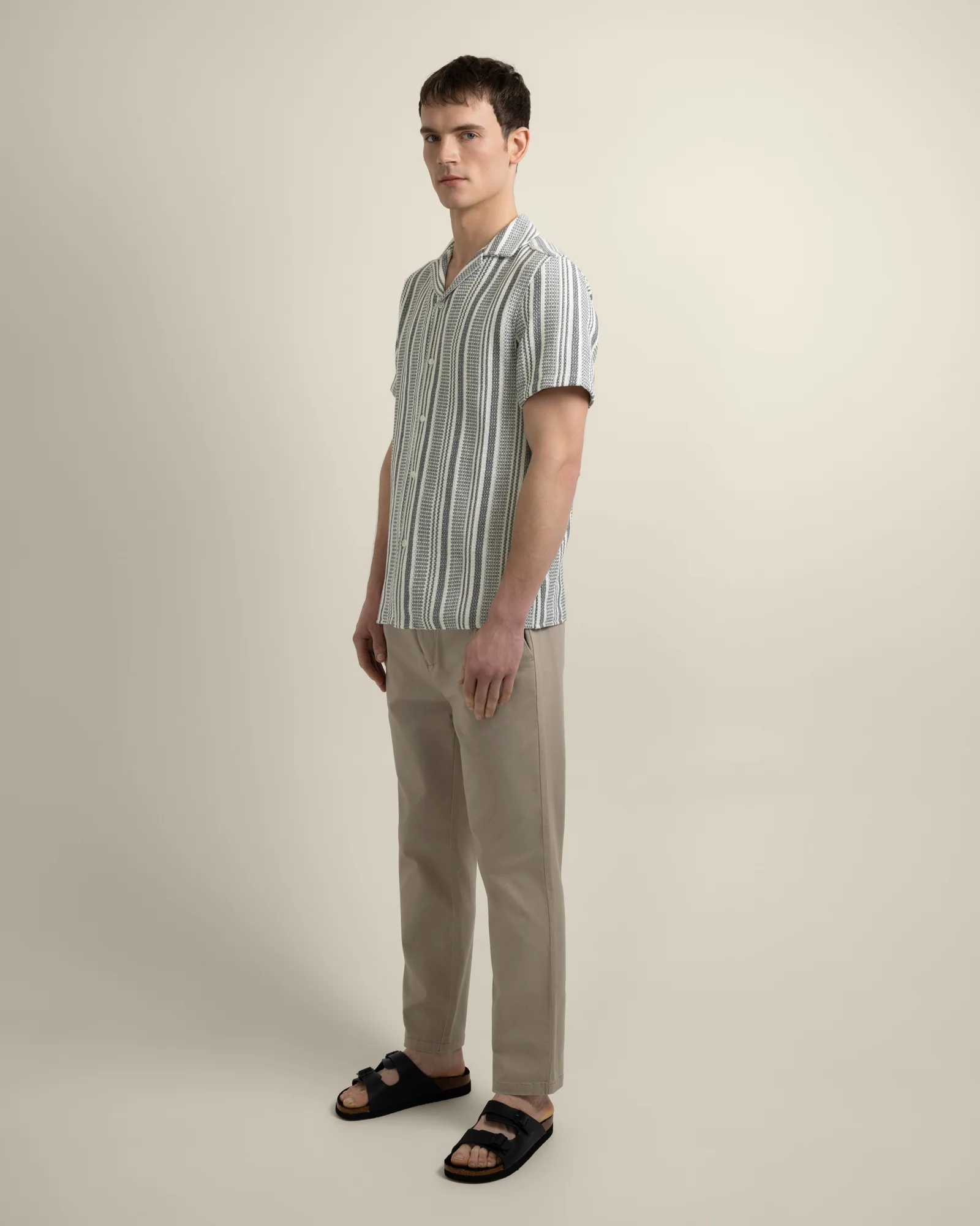Olsen - Waffle Stripe Short Sleeve Shirt - Image 24