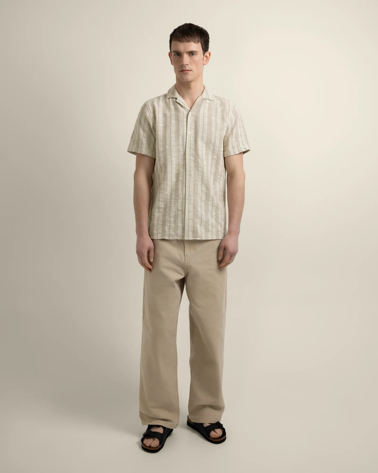 Olsen - Waffle Stripe Short Sleeve Shirt - Image 28