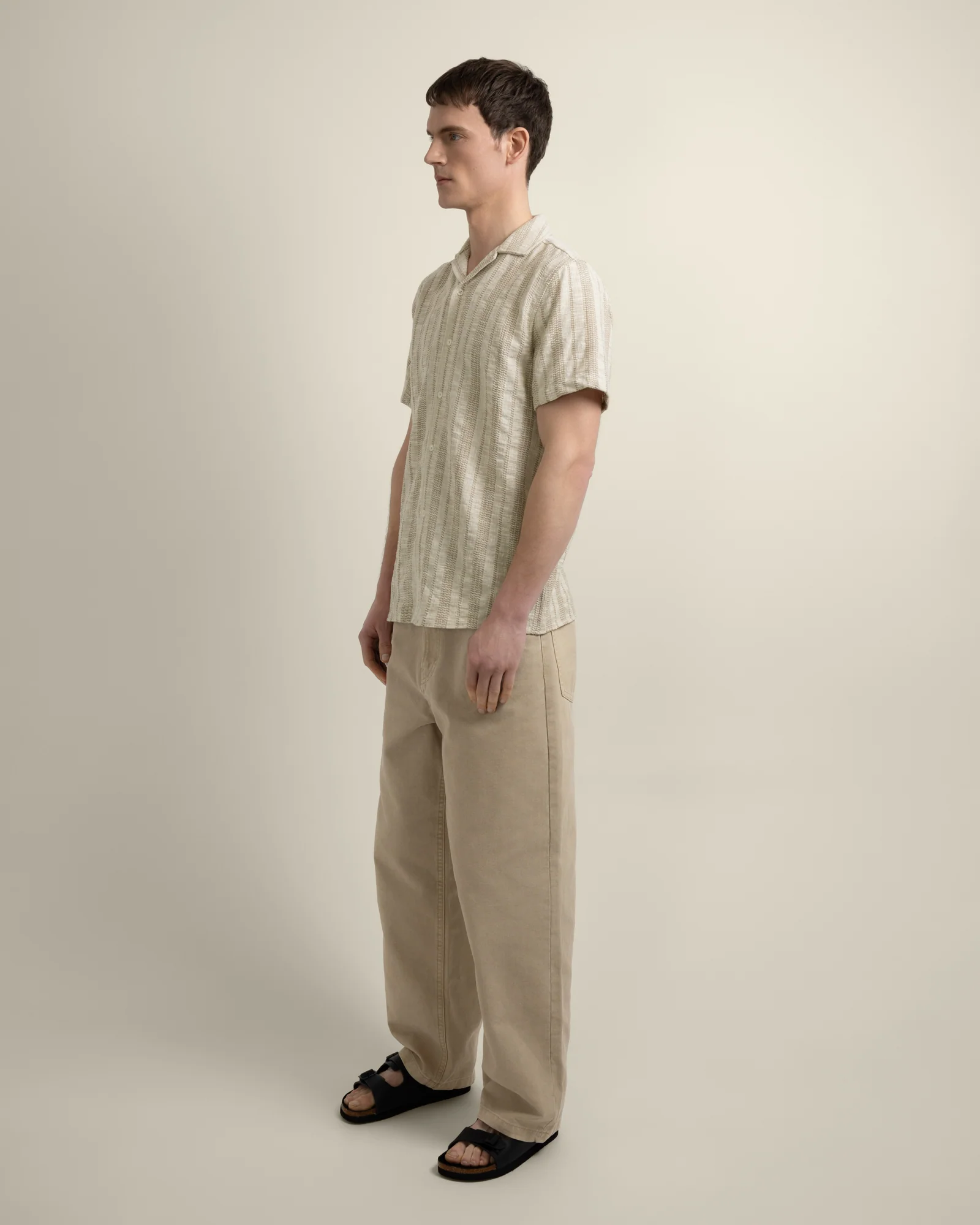 Olsen - Waffle Stripe Short Sleeve Shirt - Image 6