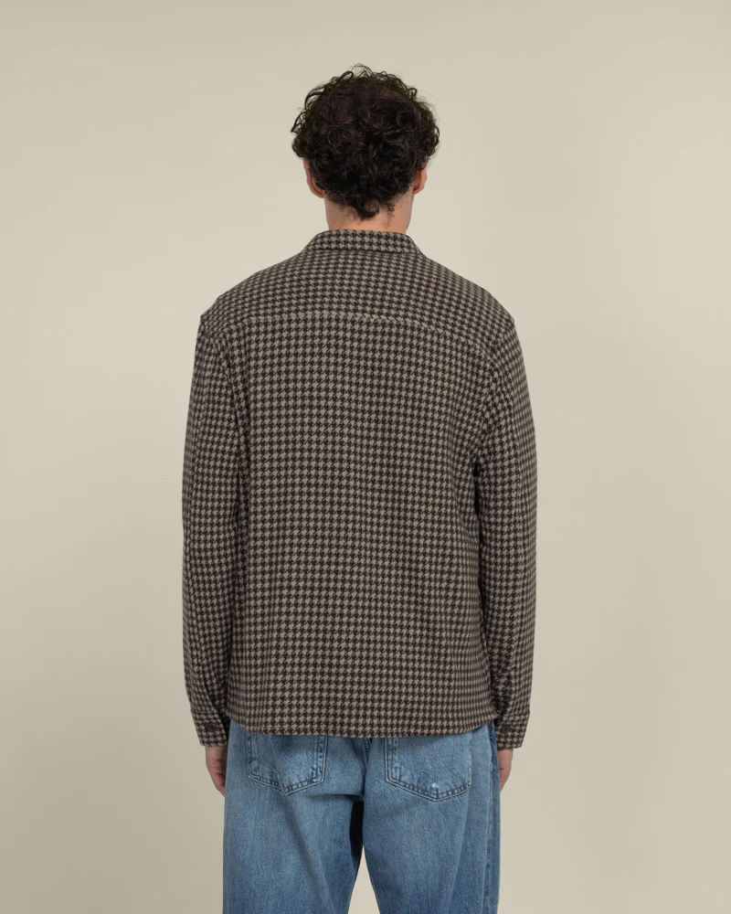 Ommel - Houndstooth Jersey Casual Overshirt - Image 18