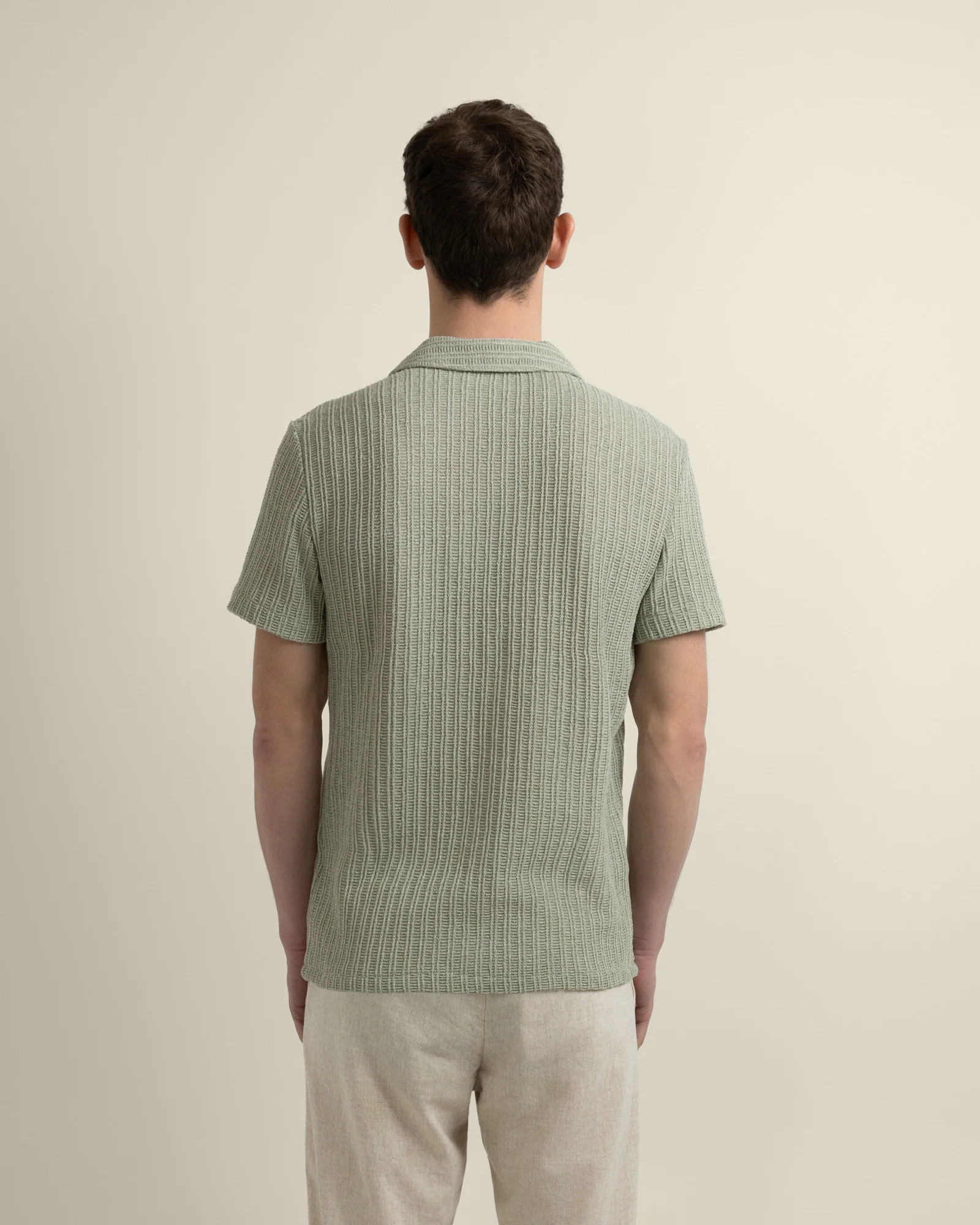 Peder - Crochet Jacquard Short Sleeve Shirt - Image 6