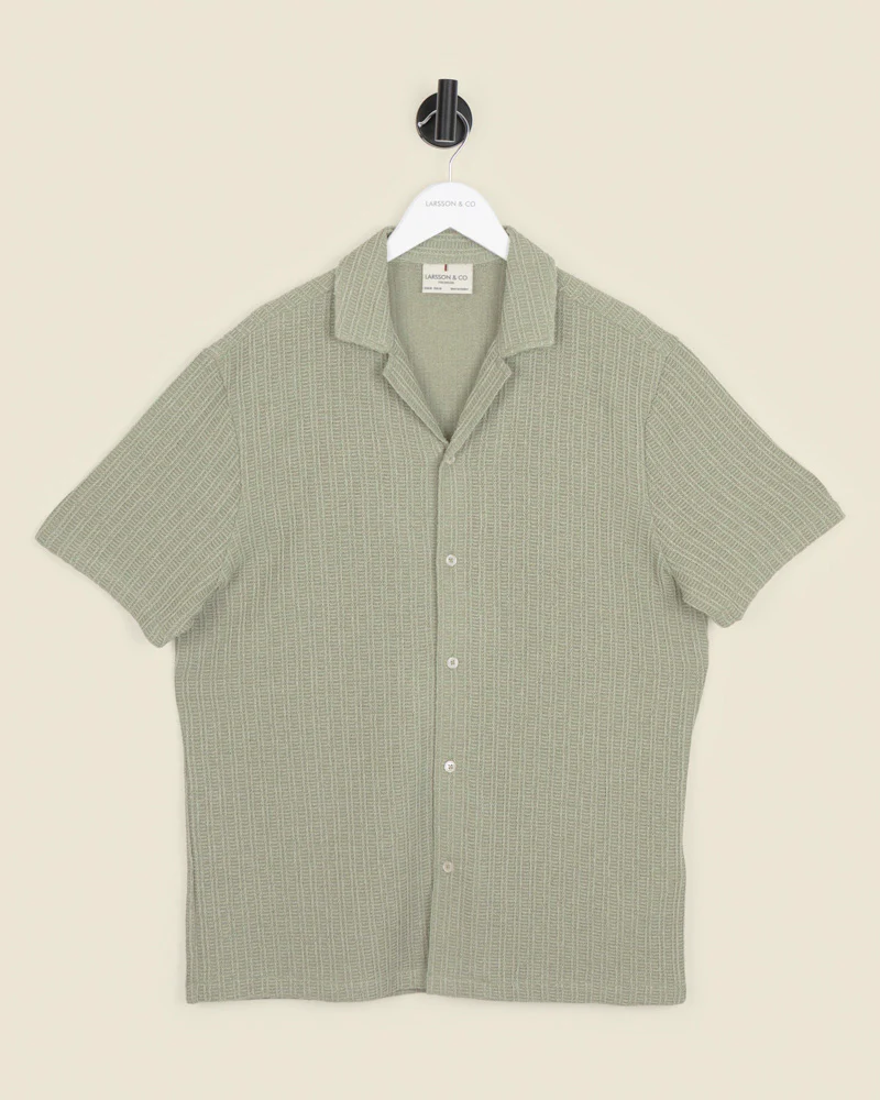 Peder - Crochet Jacquard Short Sleeve Shirt - Image 8