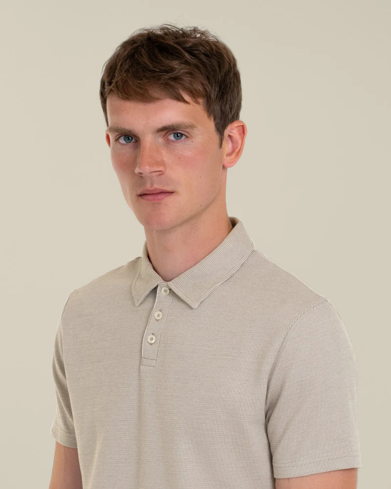 Per - Jacquard Textured Polo Shirt - Image 8