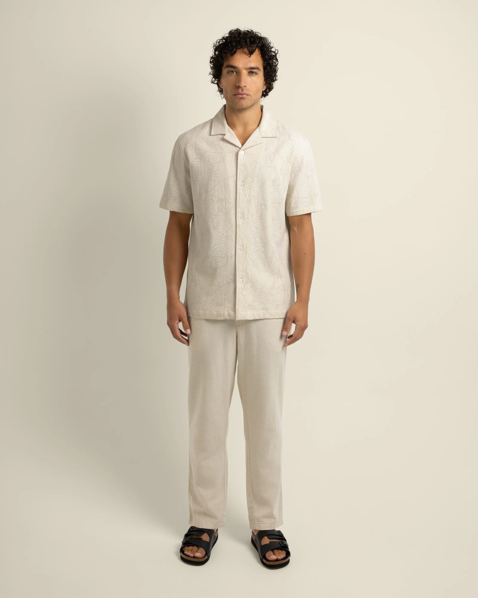 Rafe - Leaf Jacquard Short Sleeve Shirt - Image 2