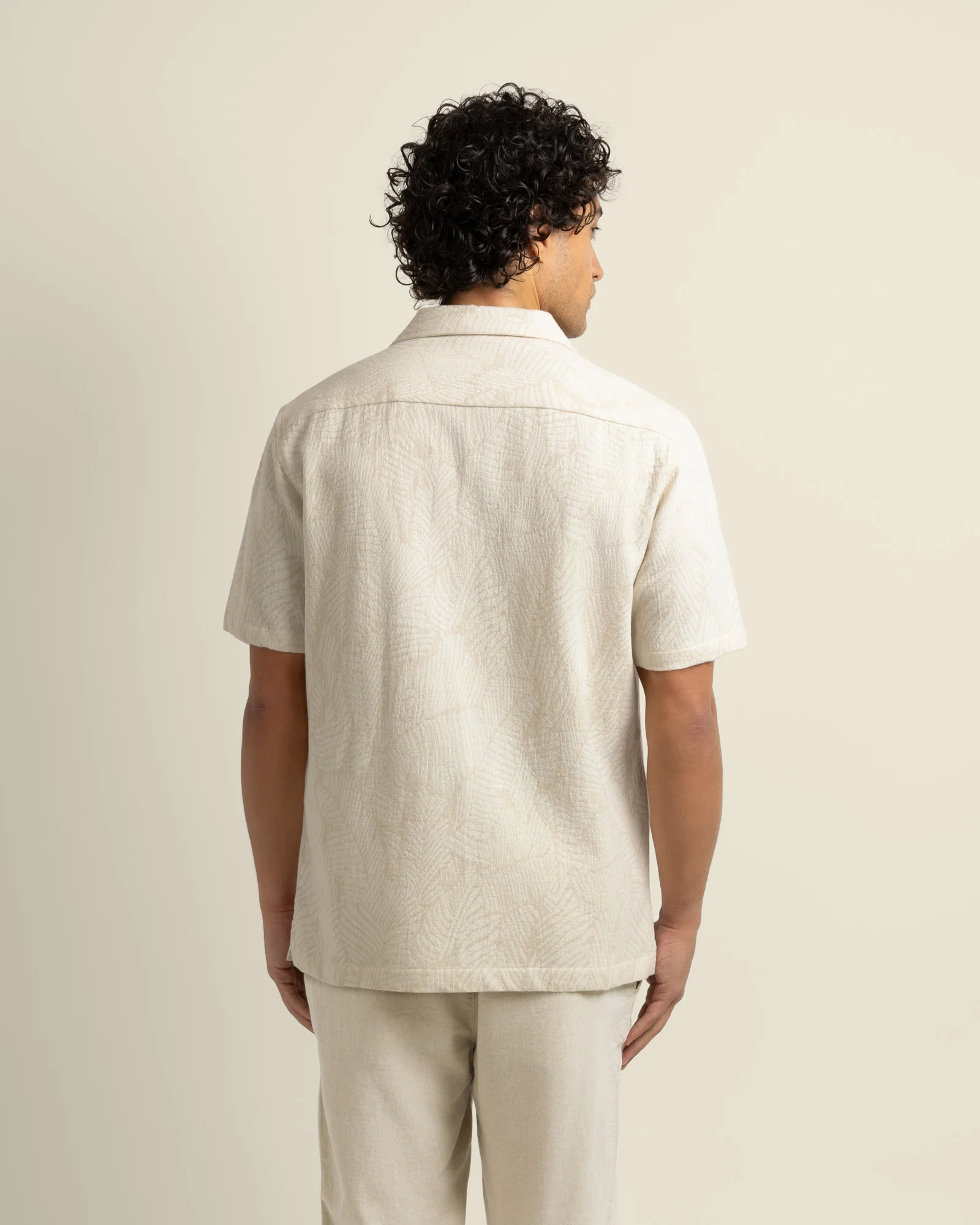 Rafe - Leaf Jacquard Short Sleeve Shirt - Image 6