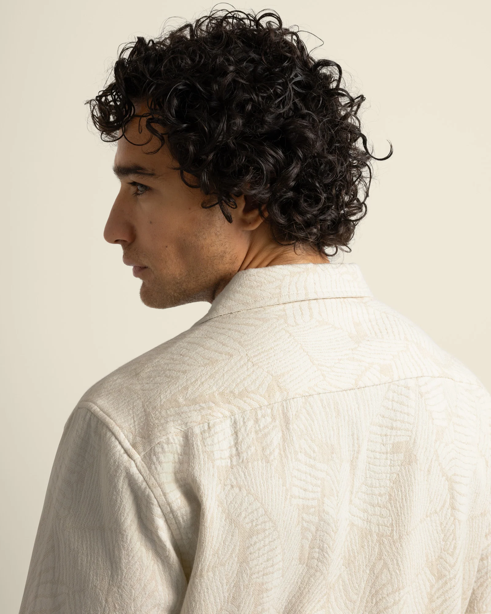 Rafe - Leaf Jacquard Short Sleeve Shirt - Image 7