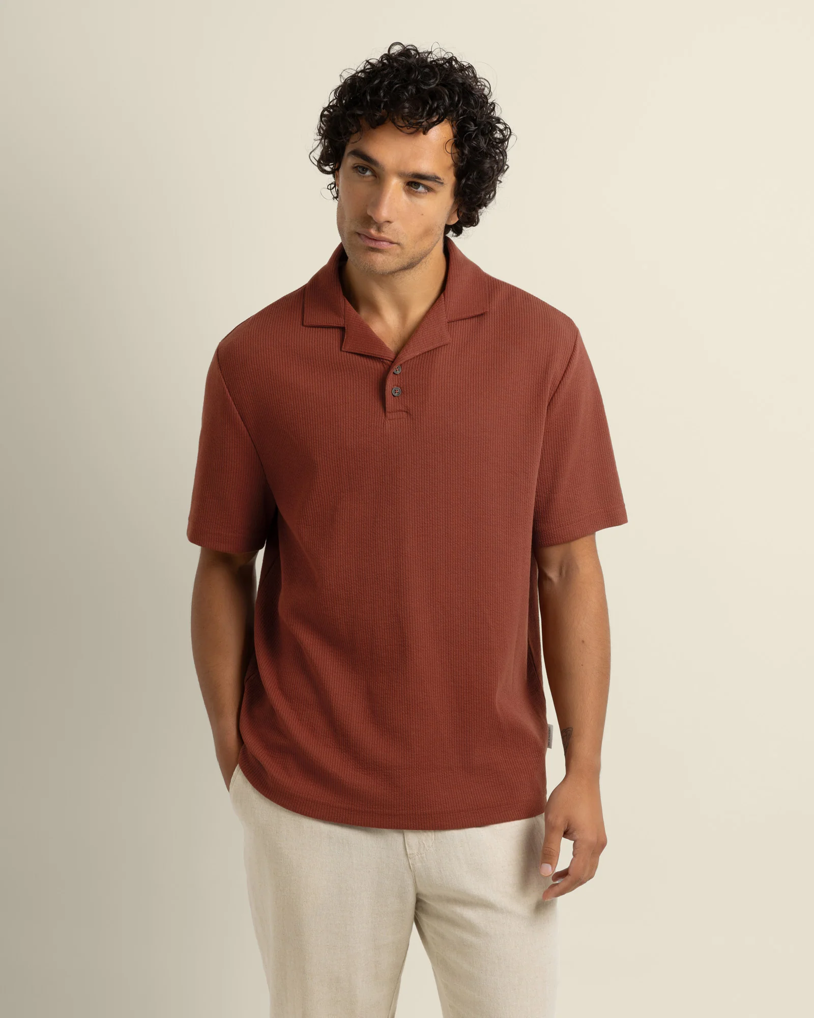Sommer - Wavy Rib Polo Shirt - Image 2