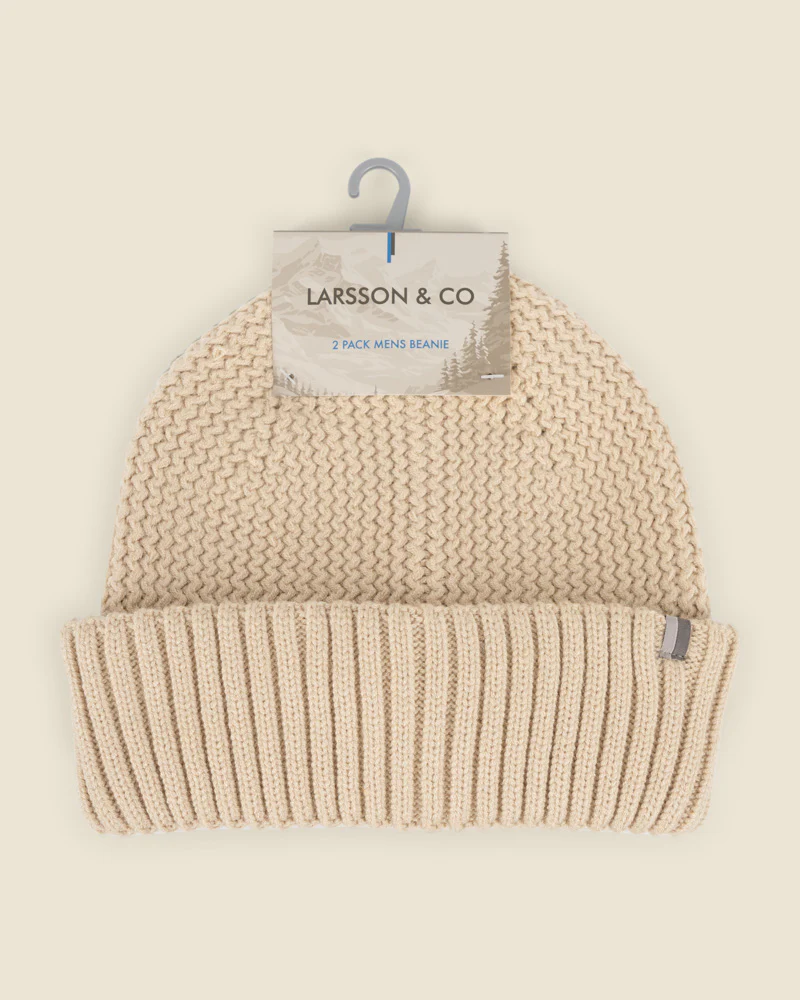 Stone & Sage 2 Pack Knitted Beanie Hat - Image 6