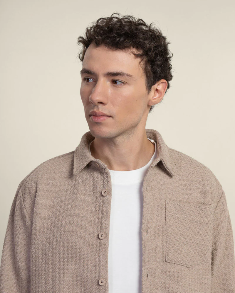 Stone Textured Overshirt - Image 3