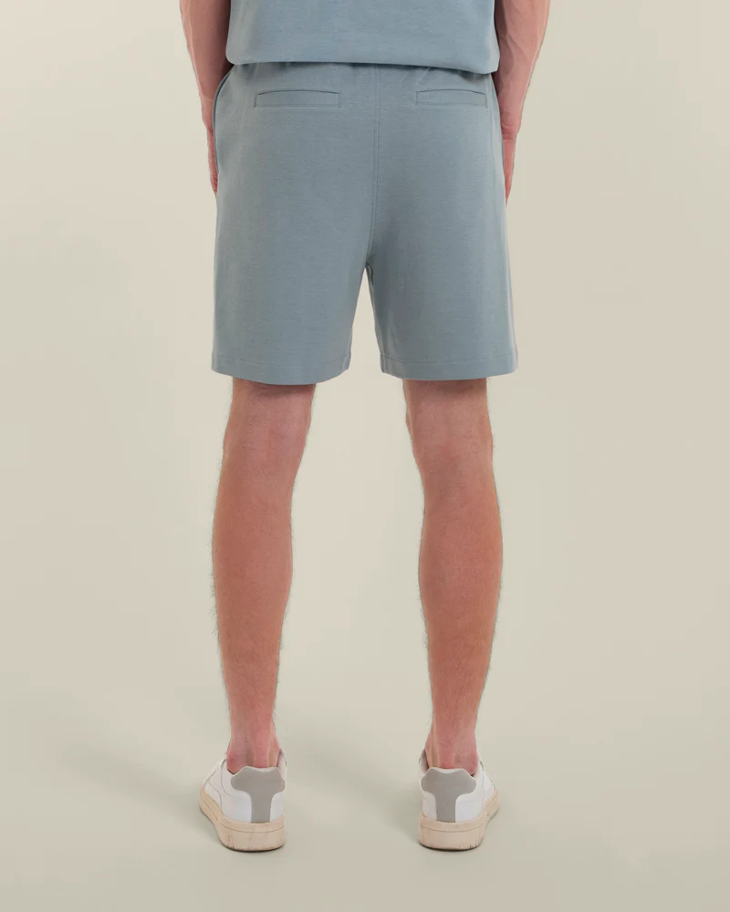 Sven – Soft-Touch Jersey Short Sleeve Shirt & Short Set Light Blue - Image 3
