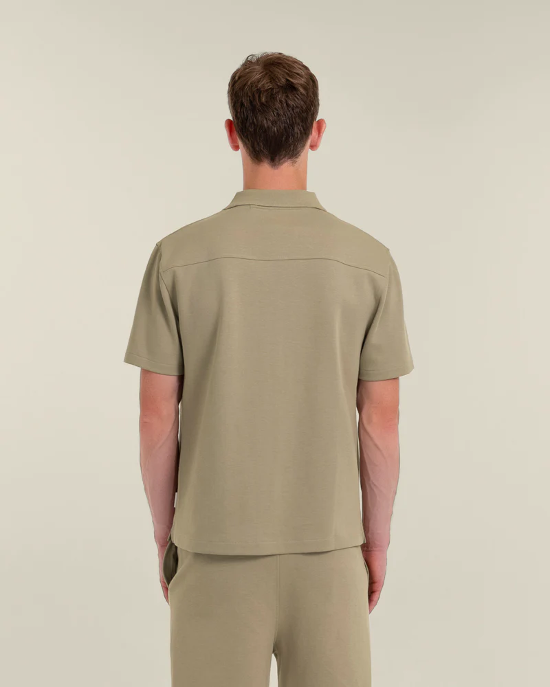 Sven – Soft-Touch Jersey Short Sleeve Shirt & Short Set Light Brown - Image 5