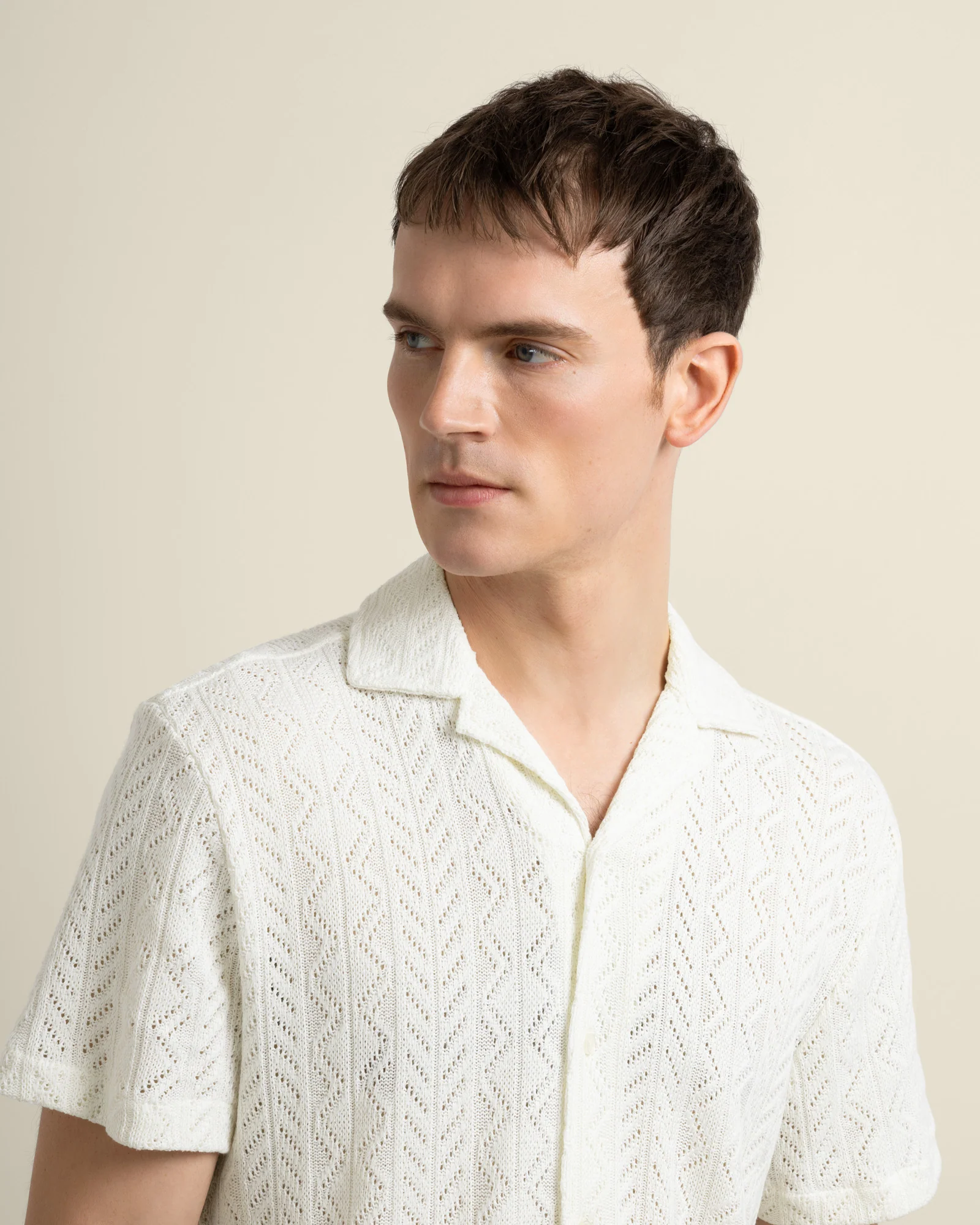 Tait - Diamond Crochet Short Sleeve Shirt - Image 3