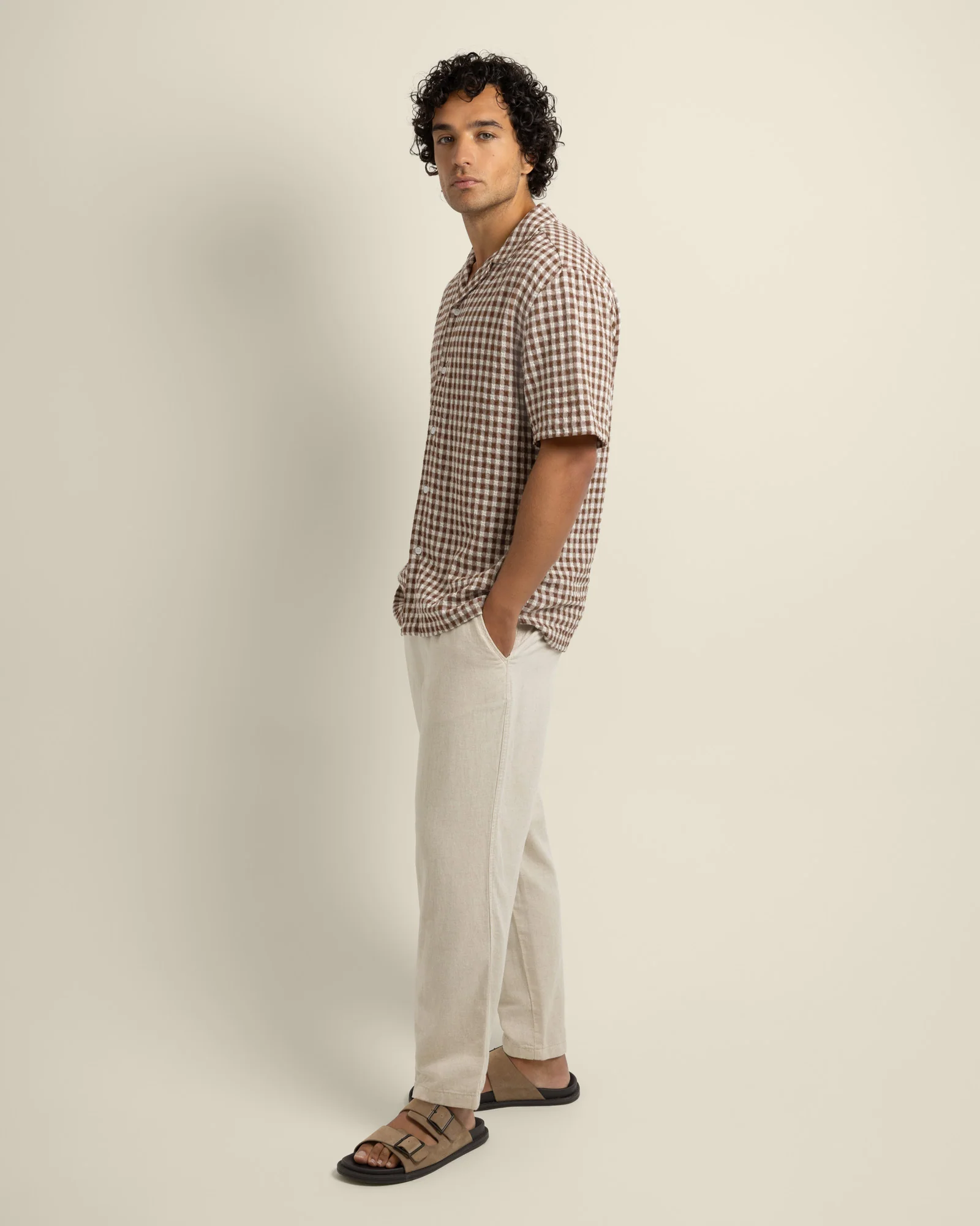 Torben -Textured Check Short Sleeve Shirt - Image 5