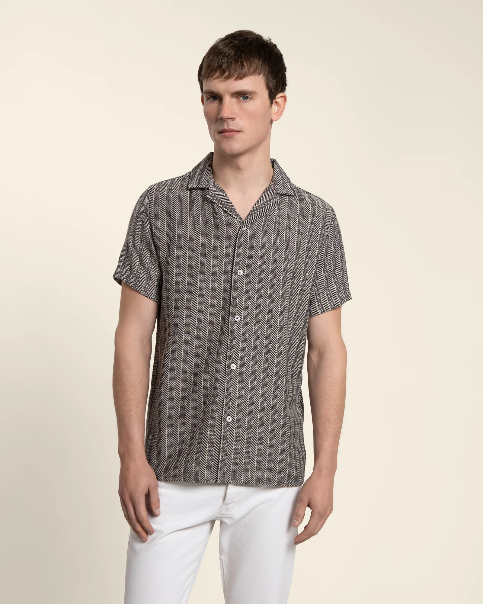 Twill Textured Short Sleeve Shirt - Image 13