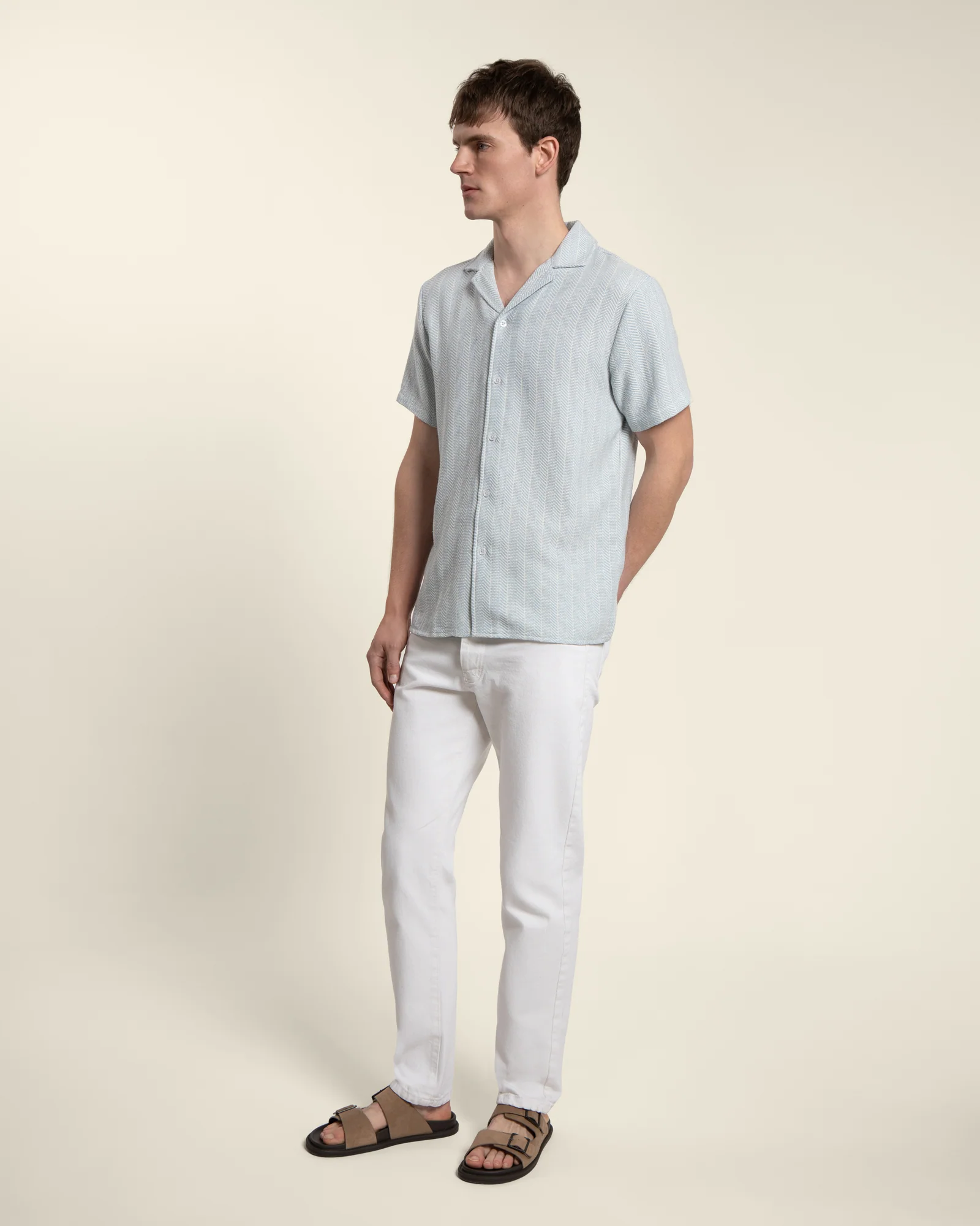 Twill Textured Short Sleeve Shirt - Image 4